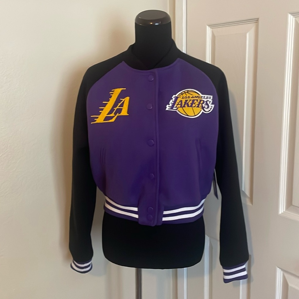 Women’s Ultra Game Los Angeles Lakers Purple and Black Jacket